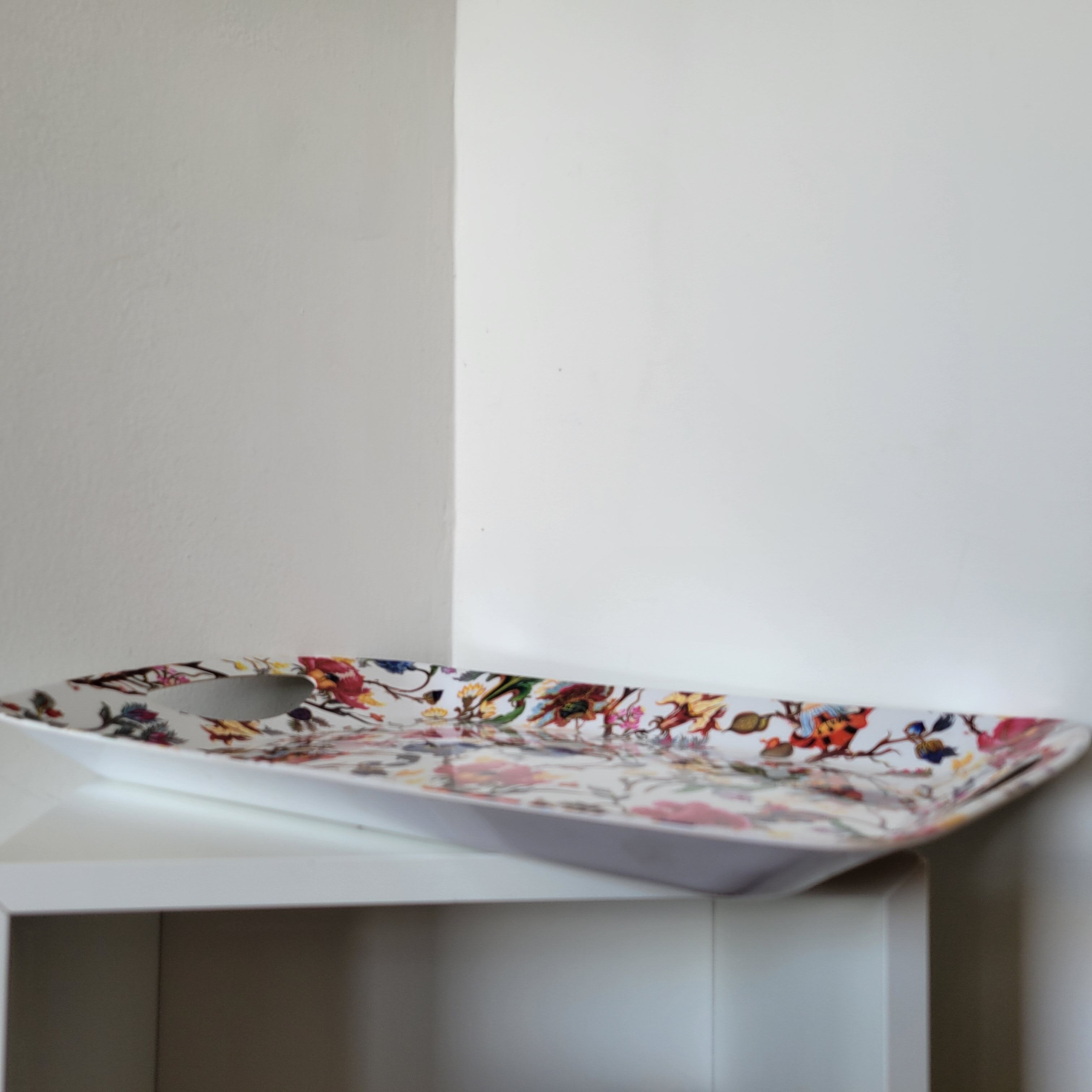 Large melamine serving tray The Leonardo Collection floral decoration