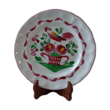 Decorative hand-painted ceramic plate 50s-60s