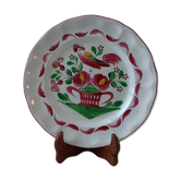 Decorative hand-painted ceramic plate 50s-60s