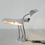 Vintage desk lamp with 3 chromed shades