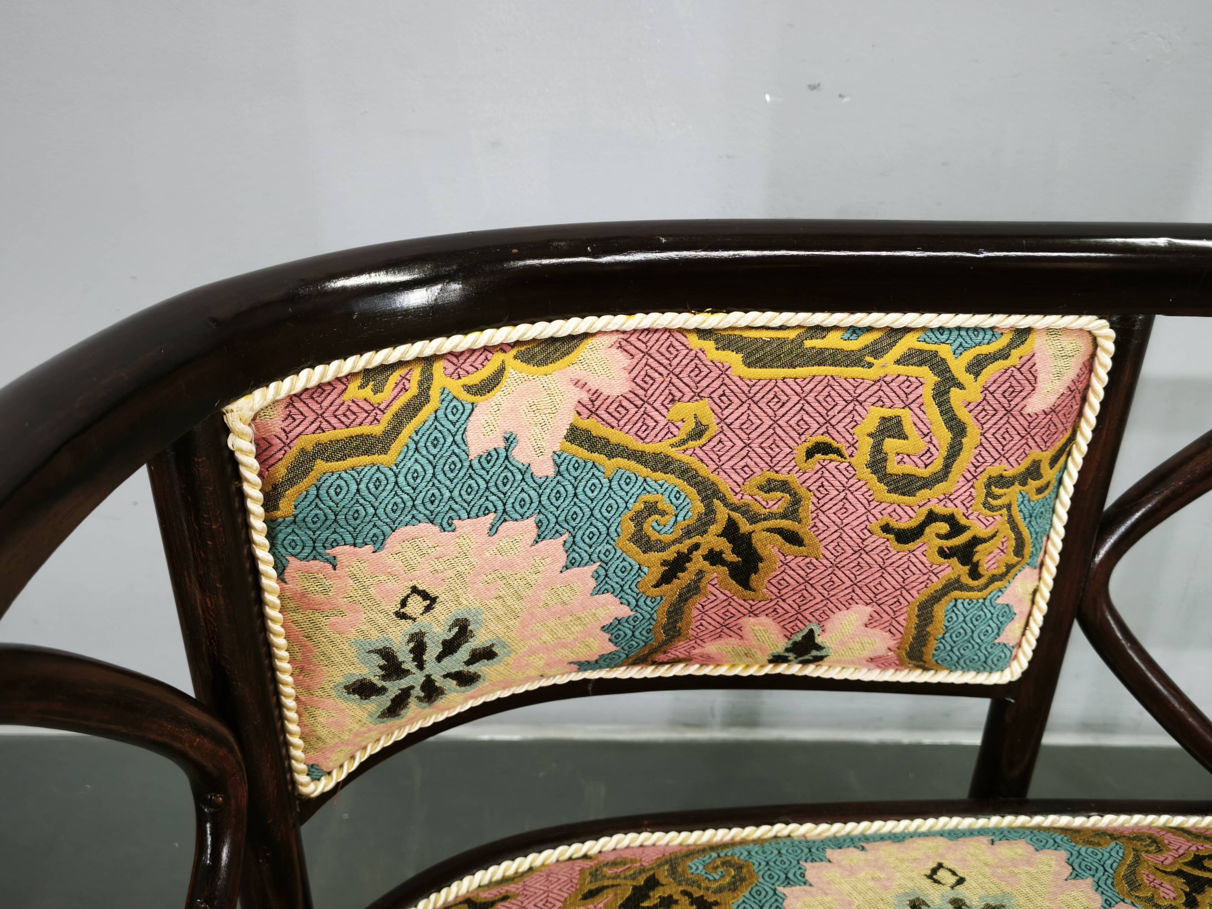 Josef Hoffmann Style Fledermaus Art Nouveau Sofa, 1930s