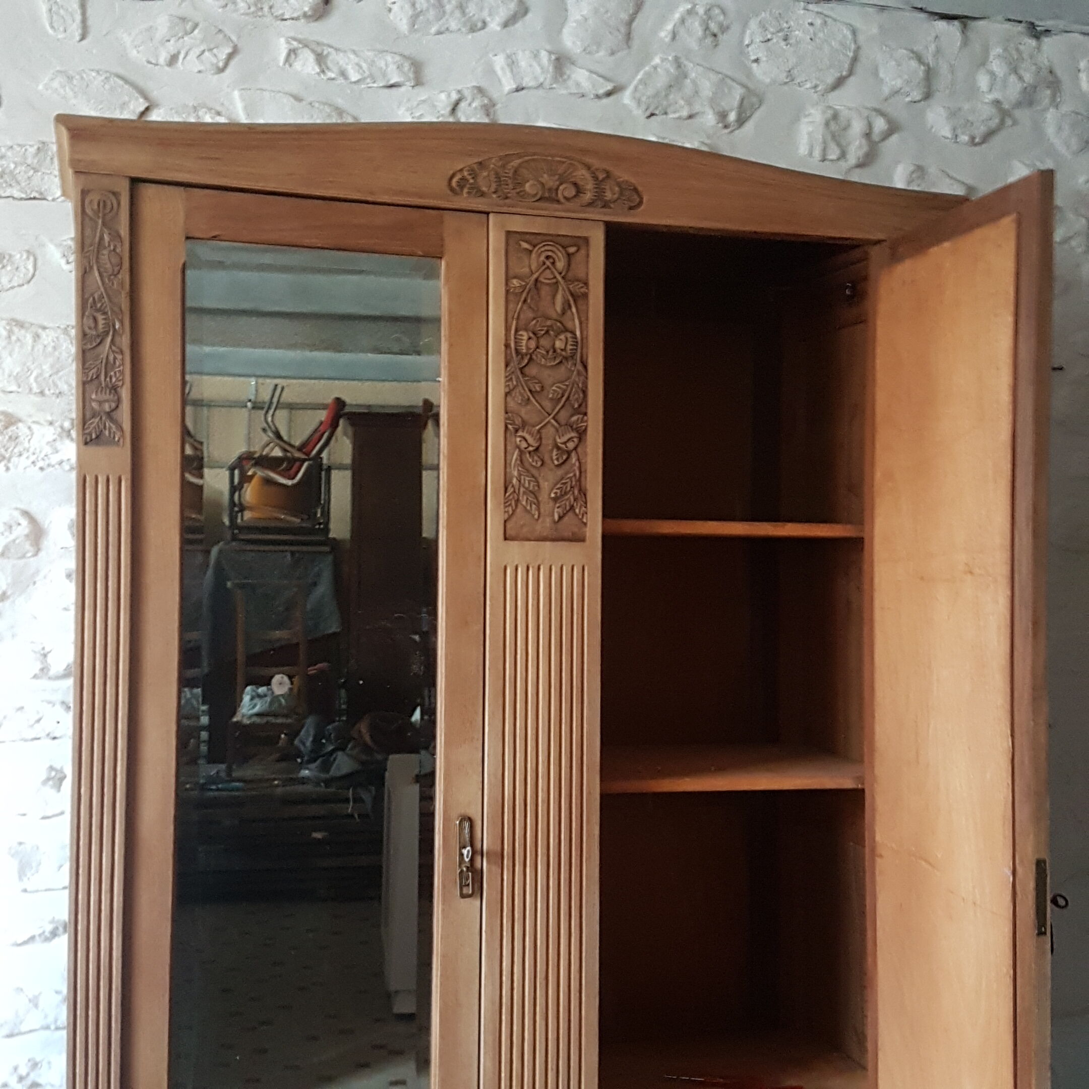Art deco oak cabinet