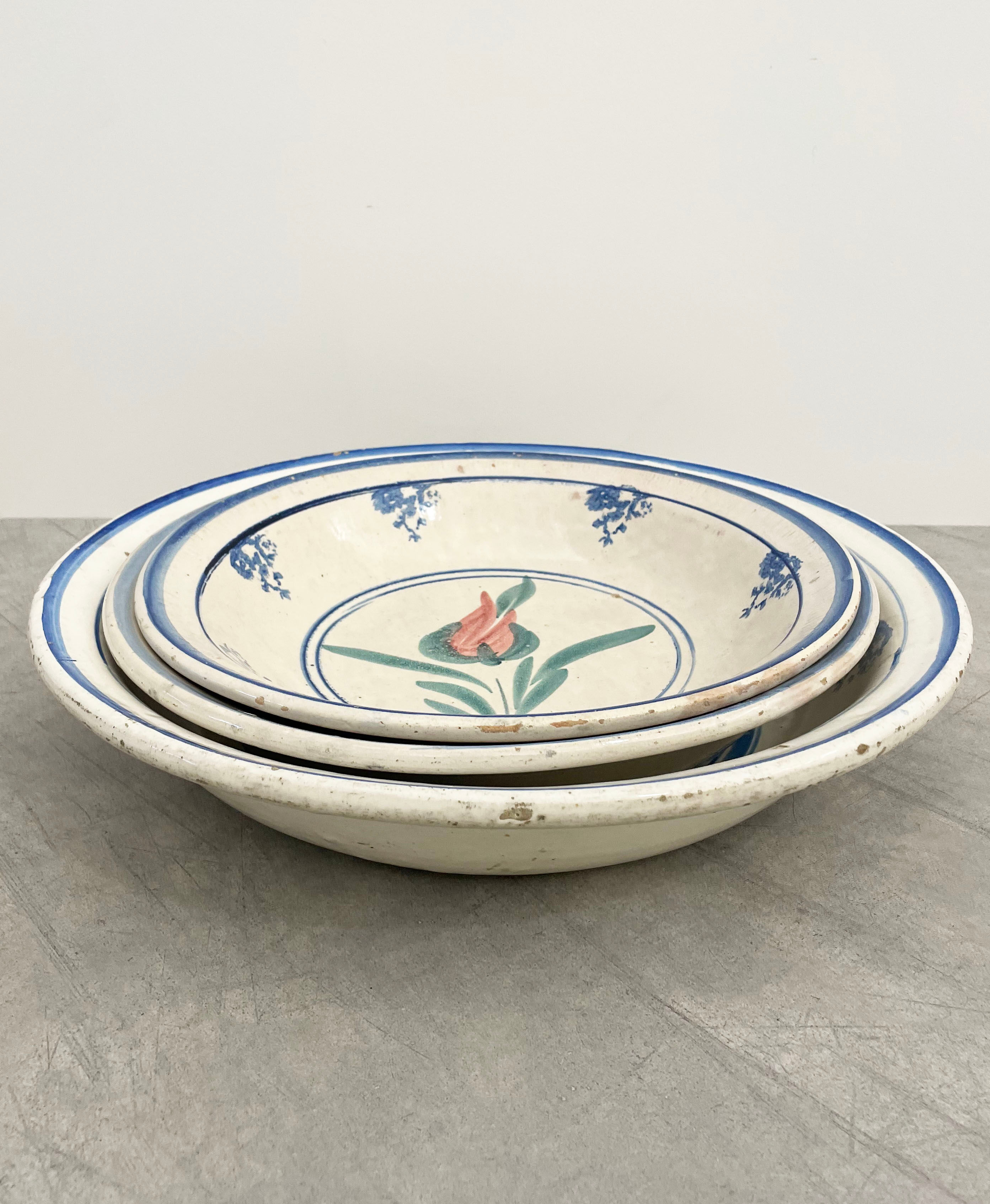 Vintage L Hand Painted Bowl