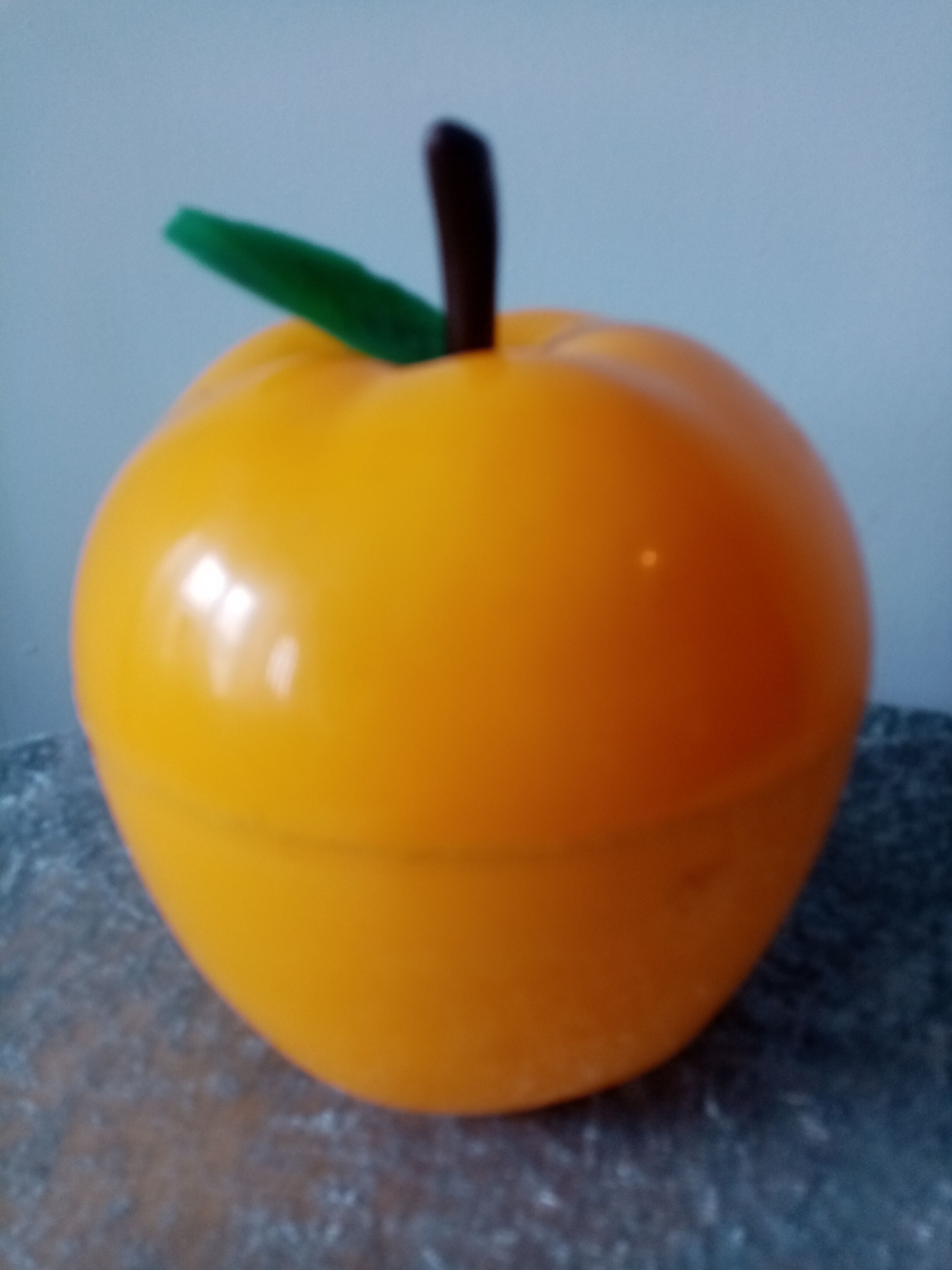 Beautiful and rare glacon apple design in yellow plastic