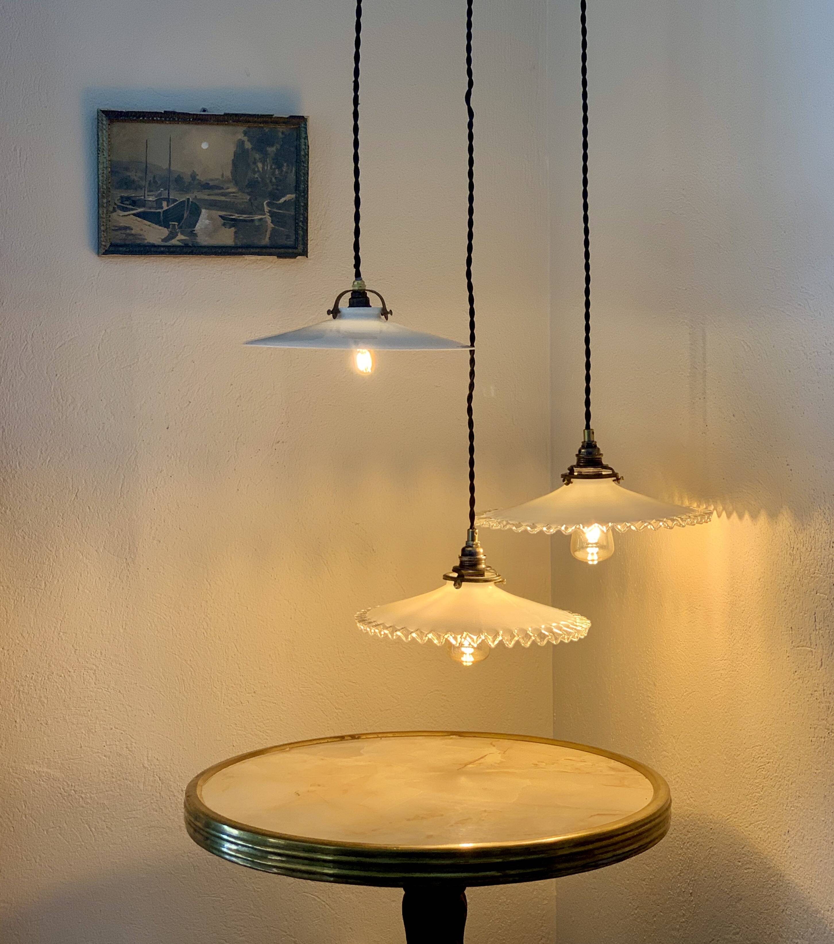 Pairs of bistro opalines 1920 smooth edges