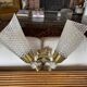 Pair of double sconces in brass 1950