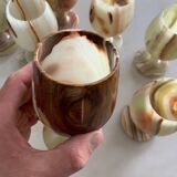 Vintage Onyx Glass Lot Circa 1970