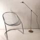 Floor lamp reading light fase 80s gold