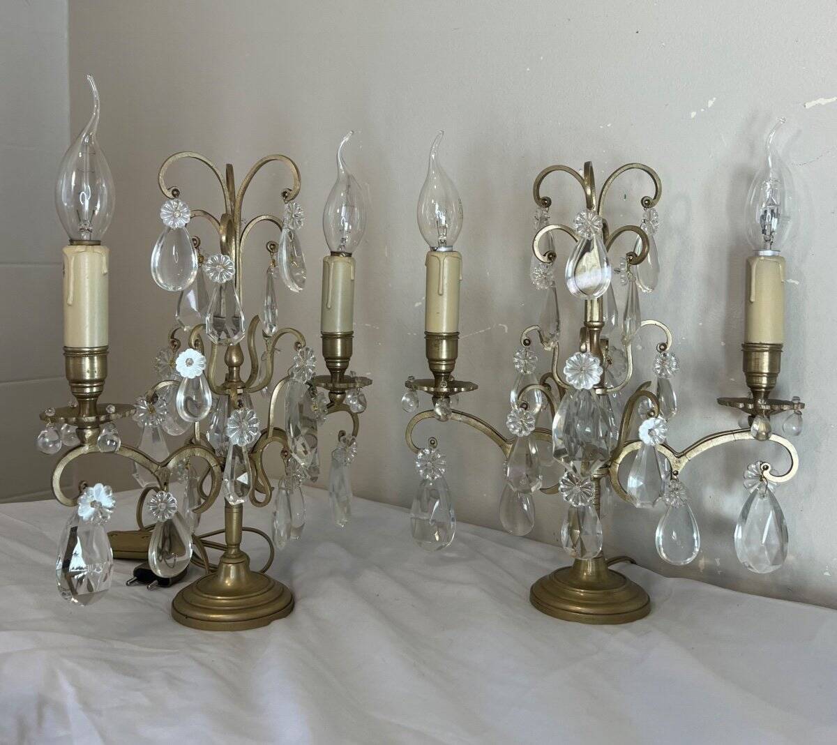 Pair of bronze candlesticks