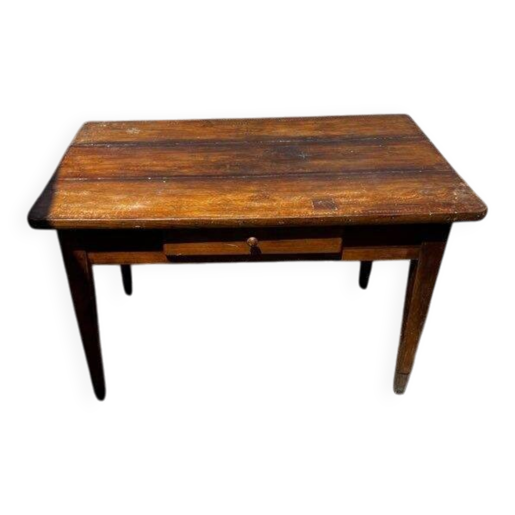 Old wooden table with a drawer