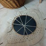 Mirror macramé eye 44x32cm