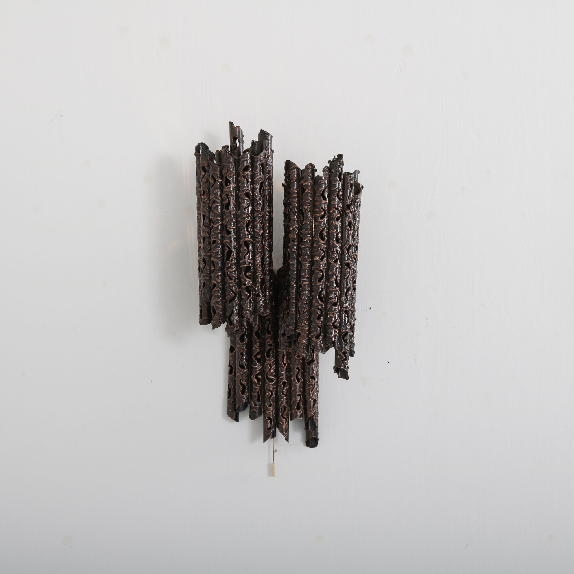 Brutalist wall lamp  designed by Marcello Fantoni, manufactured in Italy 1960