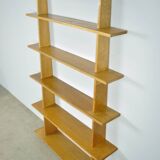 Handcrafted oak bookcase, 1970s