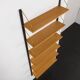 Set of six upcycled oak shelves in Poul Cadovius style.