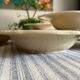 Series of 9 hollow earthenware plates Moulin des Loups