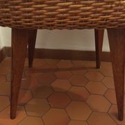 Vintage rattan plant stand