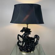 Lampe en céramique cheval, années 70