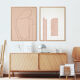 Pair of prints, abstract wall art set of two, 50x70cm