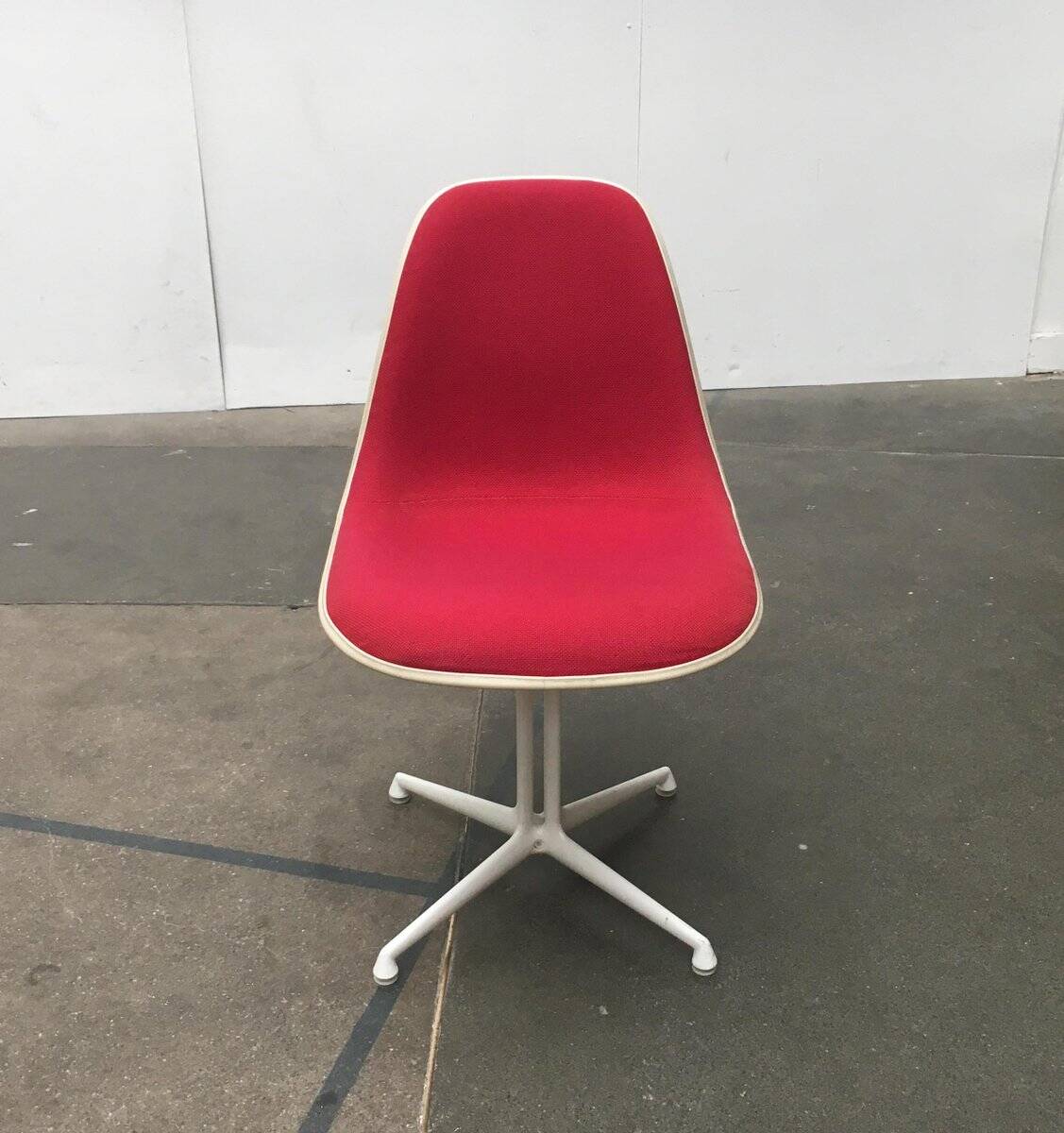 Mid-century fiberglass accent chair set with La Fonda base by Charles & Ray Eames for Herman Miller.