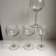 Set of 4 crystal wine glasses engraved 50-60s