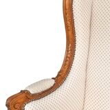 Louis XV style wingback armchair