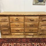 Old oak workshop drawer unit