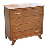 Vintage oak chest of drawers feet compass 4 drawers from the 50s