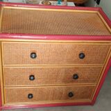 Rattan chest of drawers 3 drawers