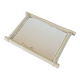 Miroir de barbier en bois effet bambou blanc 44 x 40 cm