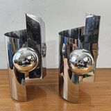 Vintage chrome wall lights - 70'S design