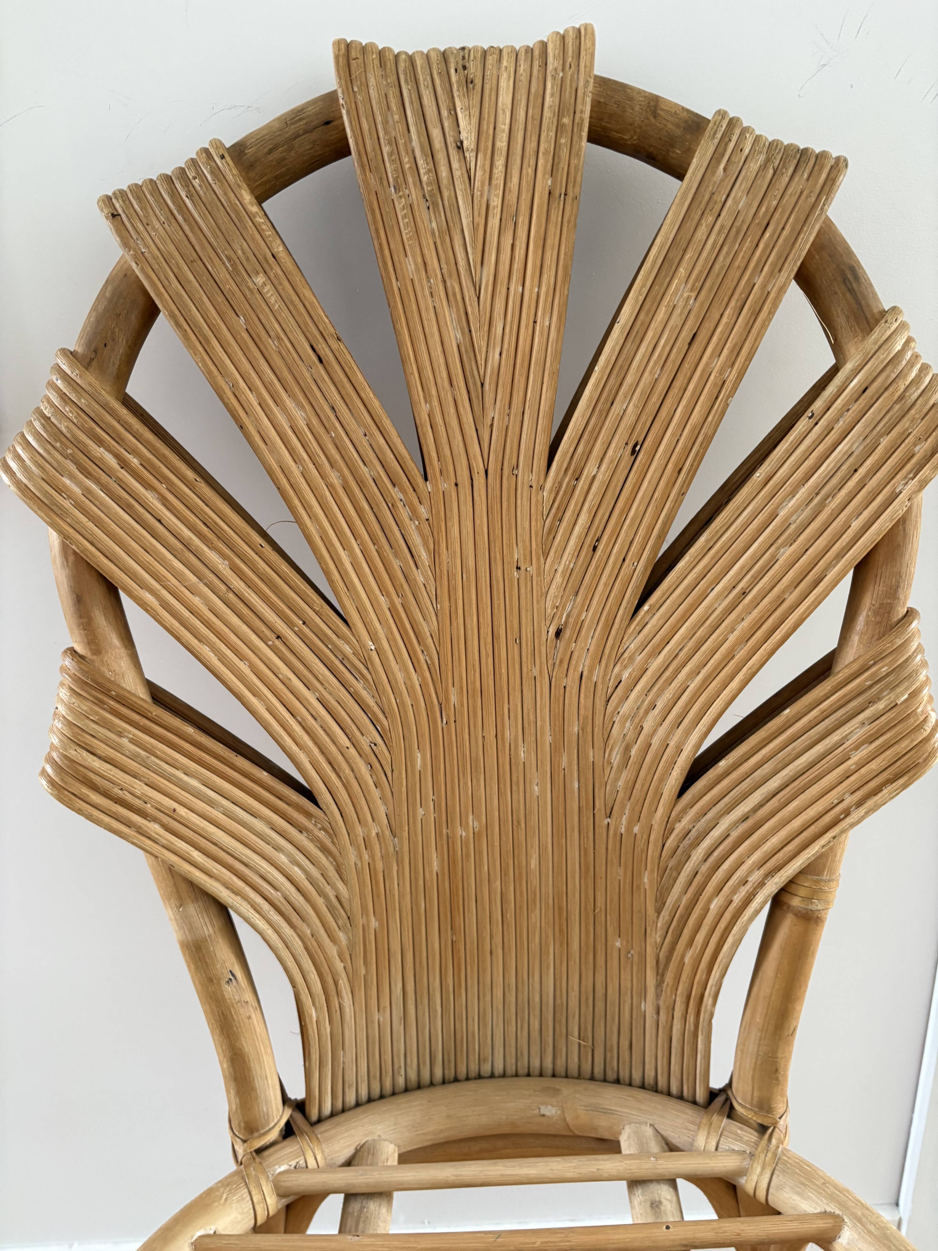 Vintage Palm Beach style rattan chair
