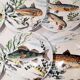 Lot de 8 assiettes poisson Gien