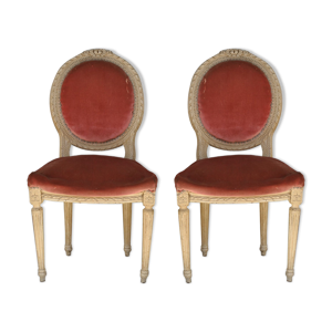 Paire de chaises laquées - louis xvi