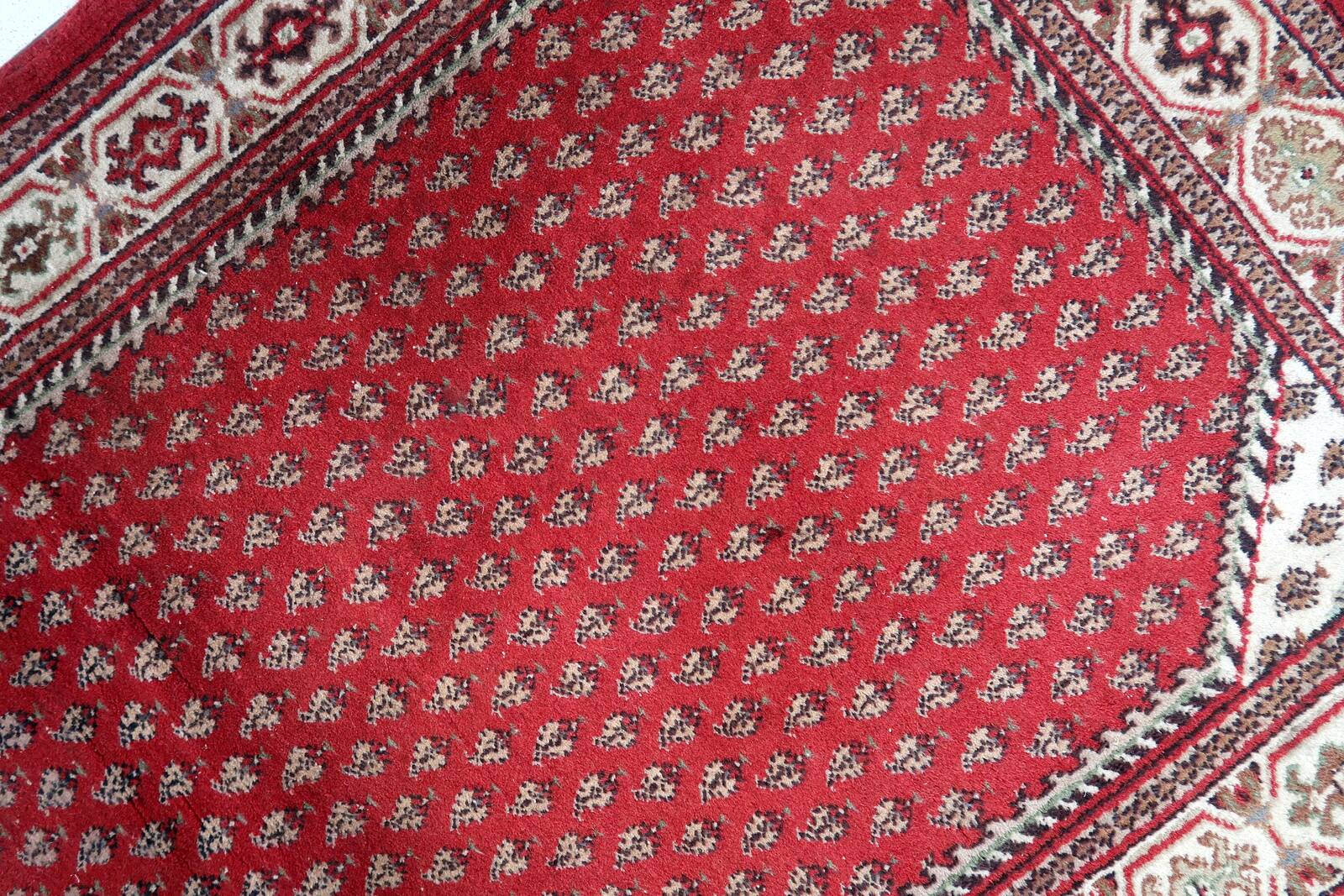 Tapis Seraband Vintage Fait Main en Laine – 92 x 161 cm- 1C941