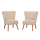Ensemble de deux fauteuils en hêtre, design danois, années 1970, production: Danemark