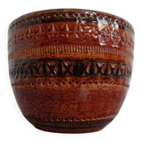 Italian ceramic cachepot by Aldo Londi for Bitossi, 1960s.