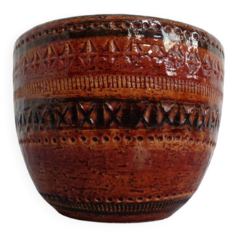 Italian ceramic cachepot by Aldo Londi for Bitossi, 1960s.