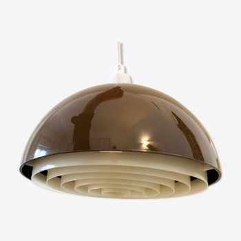 Brown Space Age Ceiling Light by A. Schröder Kemi, Denmark 1970s