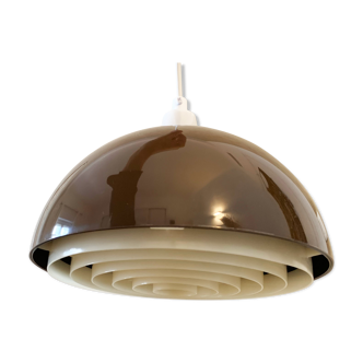 Brown Space Age Ceiling Light by A. Schröder Kemi, Denmark 1970s