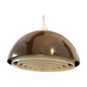 Brown Space Age Ceiling Light by A. Schröder Kemi, Denmark 1970s