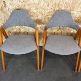 Set of 4 teak chairs by Kai Kristiansen for Sva Møbler Danish Design 60s 70s