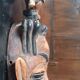 Old tribal ethnic mask in carved wood