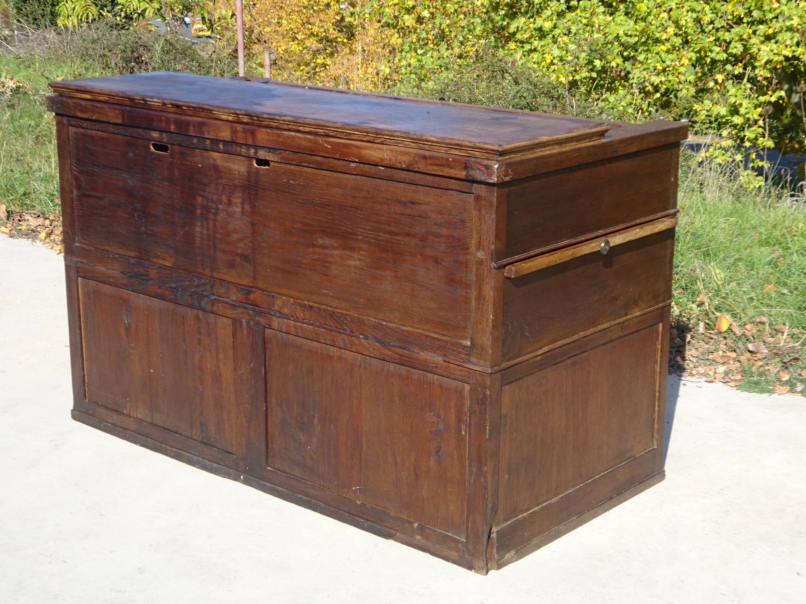 Office furniture, old glove maker's table.