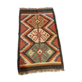 Tapis Kilim en coton et toile de jute - 90cm x 160cm