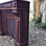 Wooden fireplace mantle