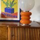 Space Age Orange Murano glass table lamp 1970s