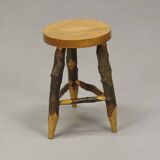 Old Wabi Sabi Beechwood stool / side table
