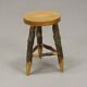 Old Wabi Sabi Beechwood stool / side table