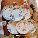 6 iron earth dessert plates lot 4