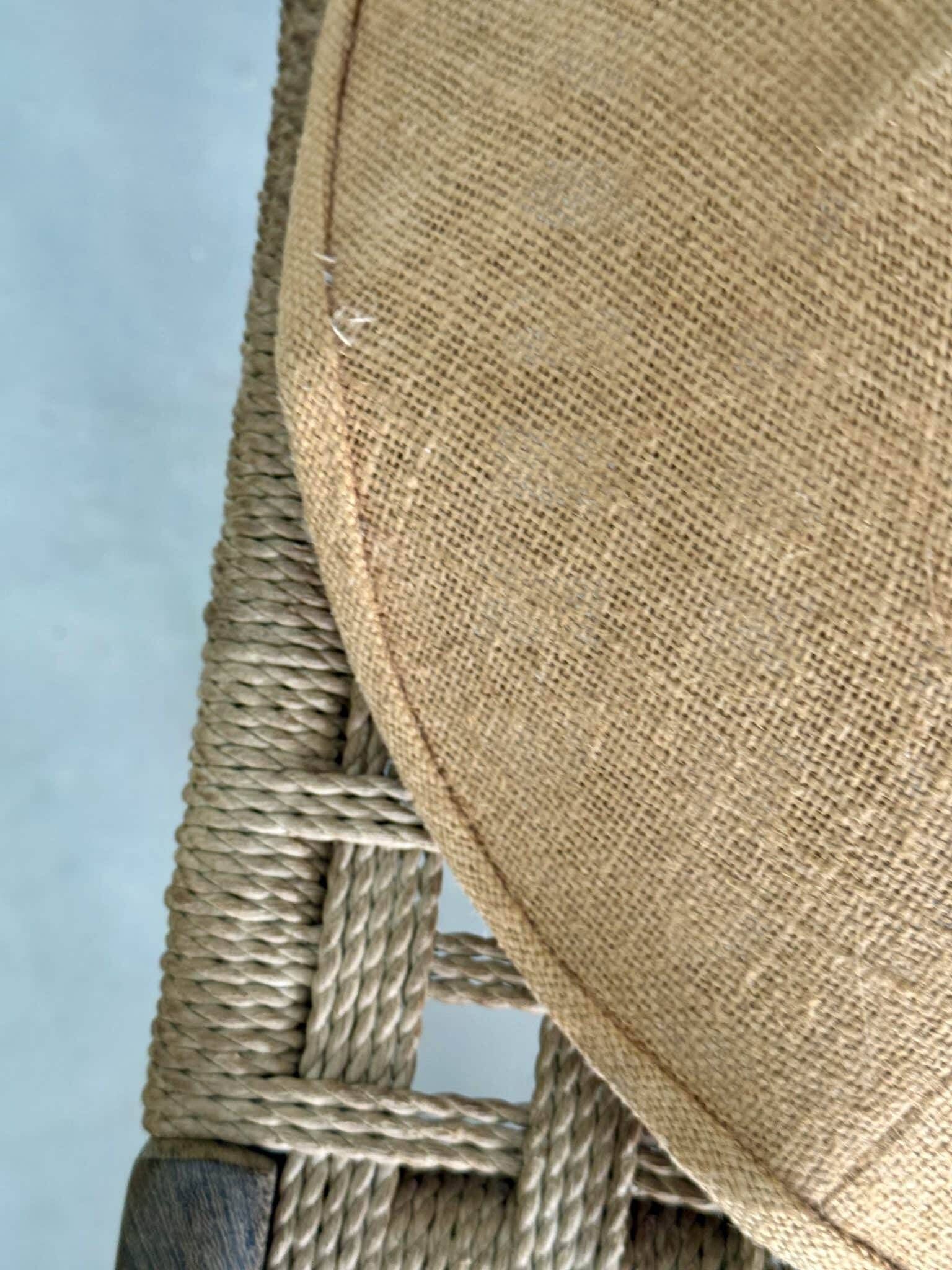 Suspension vintage en toile de jute